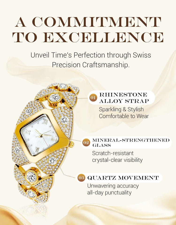 Suhana™ 💸 Royal Edition💸😍 Women’s Luxurious Limited Rhinestone TimePiece Quartz Watch🔥 ⭐