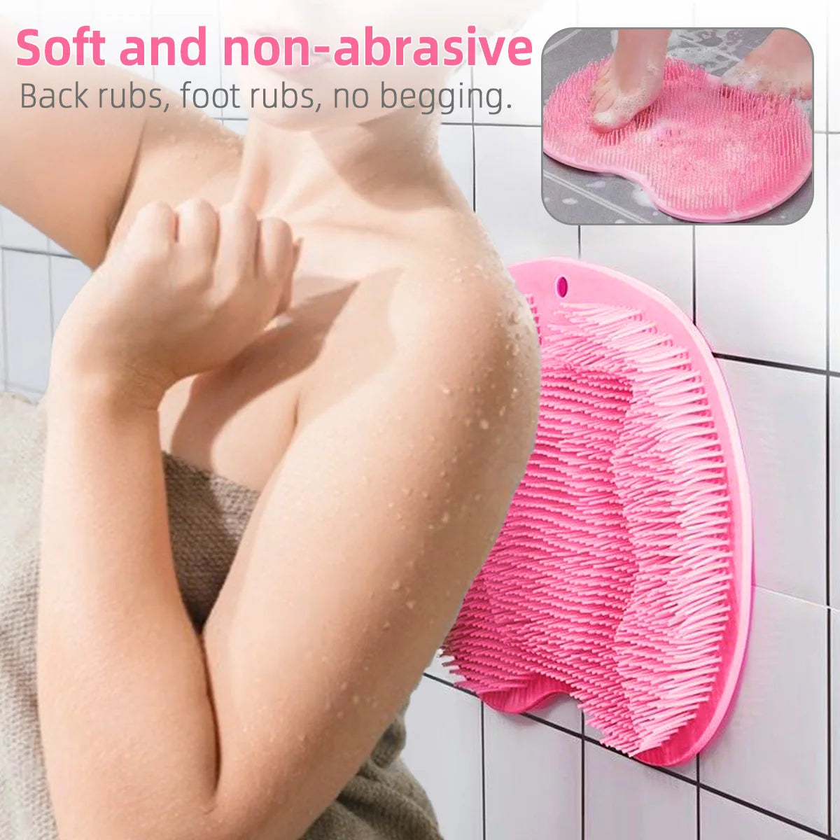 Silicone Shower Foot Scrubber Mat